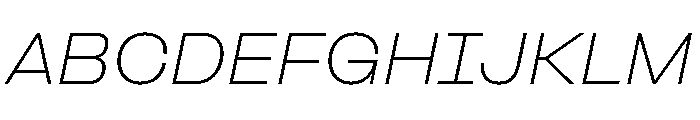 Formula Extended Thin Italic Font UPPERCASE