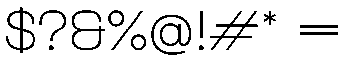 Formula Extended Thin Font OTHER CHARS