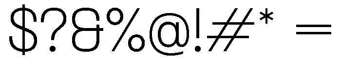 Formula Extralight Font OTHER CHARS