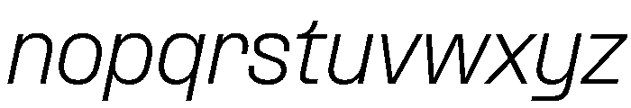 Formula Light Italic Font LOWERCASE
