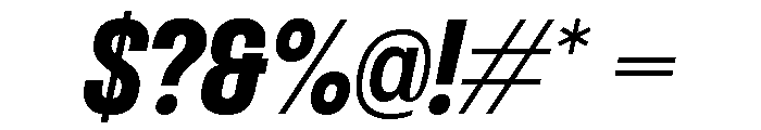 Formula Narrow Black Italic 2 Font OTHER CHARS