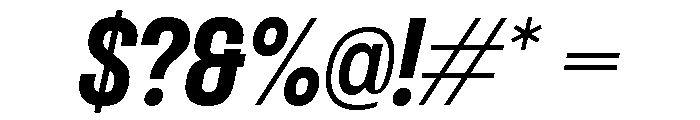 Formula Narrow Extrabold Italic 2 Font OTHER CHARS