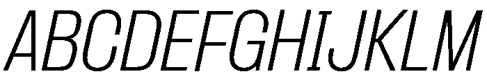 Formula Narrow Extralight Italic 2 Font UPPERCASE
