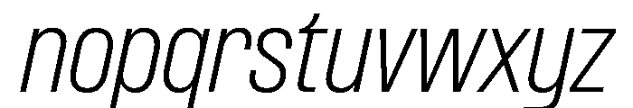 Formula Narrow Extralight Italic 2 Font LOWERCASE