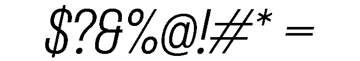 Formula Narrow Extralight Italic Font OTHER CHARS