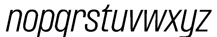 Formula Narrow Light Italic 2 Font LOWERCASE