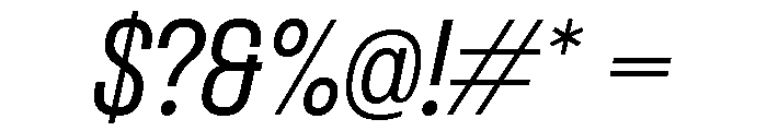 Formula Narrow Light Italic Font OTHER CHARS