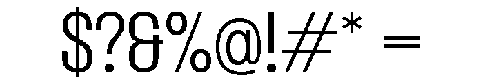 Formula Narrow Light Font OTHER CHARS