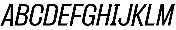 Formula Narrow Regular Italic Font UPPERCASE