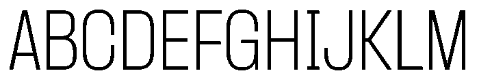 Formula Narrow Thin 2 Font UPPERCASE