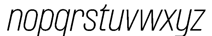 Formula Narrow Thin Italic 2 Font LOWERCASE