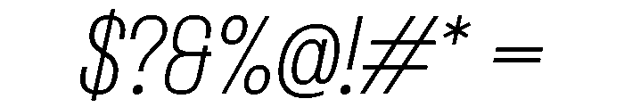 Formula Narrow Thin Italic Font OTHER CHARS