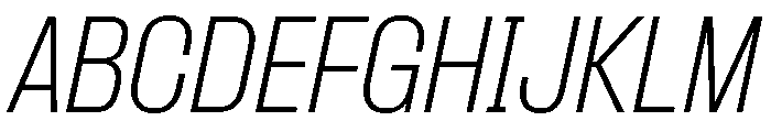 Formula Narrow Thin Italic Font UPPERCASE