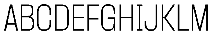 Formula Narrow Thin Font UPPERCASE