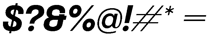 Formula Normal Black Italic Font OTHER CHARS