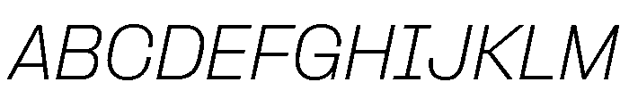 Formula Normal Extralight Italic Font UPPERCASE