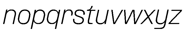 Formula Normal Extralight Italic Font LOWERCASE