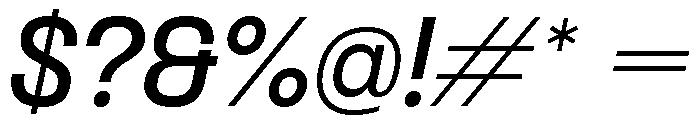 Formula Normal Semibold Italic Font OTHER CHARS