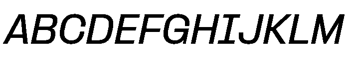 Formula Normal Semibold Italic Font UPPERCASE