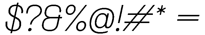 Formula Normal Thin Italic Font OTHER CHARS