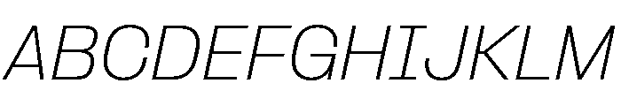Formula Normal Thin Italic Font UPPERCASE