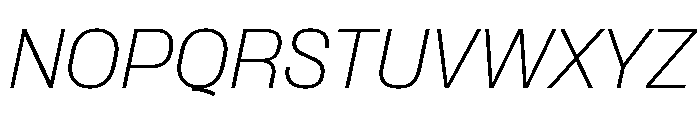 Formula Normal Thin Italic Font UPPERCASE
