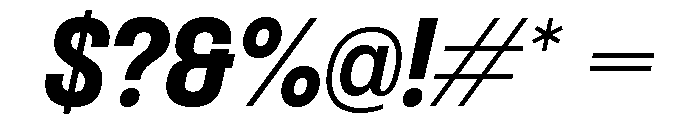 Formula Semi Condensed Black Italic 2 Font OTHER CHARS