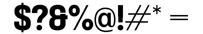 Formula Semi Condensed Black Font OTHER CHARS