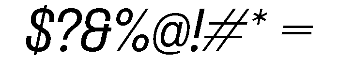 Formula Semi Condensed Regular Italic Font OTHER CHARS