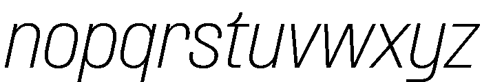 Formula Semi Condensed Thin Italic 2 Font LOWERCASE