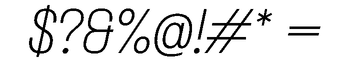 Formula Semi Condensed Thin Italic Font OTHER CHARS