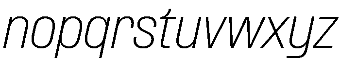 Formula Semi Condensed Thin Italic Font LOWERCASE
