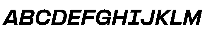 Formula Semi Extended Black Italic Font UPPERCASE
