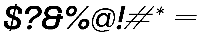 Formula Semi Extended Bold Italic 2 Font OTHER CHARS