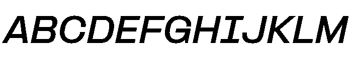 Formula Semi Extended Bold Italic 2 Font UPPERCASE