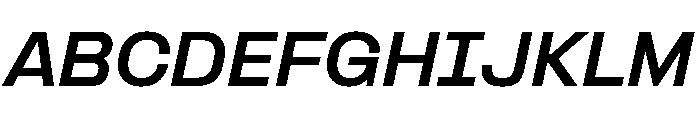 Formula Semi Extended Extrabold Italic 2 Font UPPERCASE