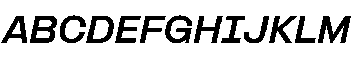 Formula Semi Extended Extrabold Italic Font UPPERCASE