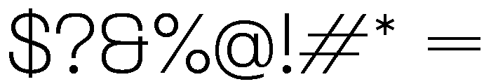 Formula Semi Extended Extralight 2 Font OTHER CHARS