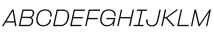Formula Semi Extended Extralight Italic 2 Font UPPERCASE