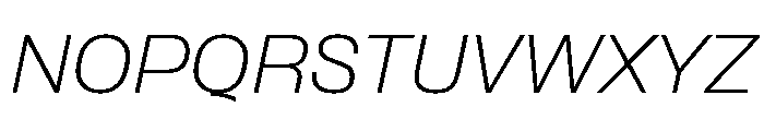 Formula Semi Extended Extralight Italic 2 Font UPPERCASE
