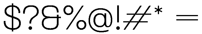 Formula Semi Extended Extralight Font OTHER CHARS