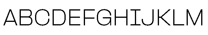 Formula Semi Extended Extralight Font UPPERCASE