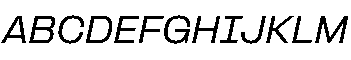 Formula Semi Extended Medium Italic 2 Font UPPERCASE