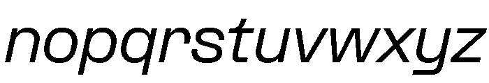 Formula Semi Extended Medium Italic 2 Font LOWERCASE