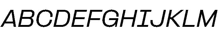Formula Semi Extended Medium Italic Font UPPERCASE