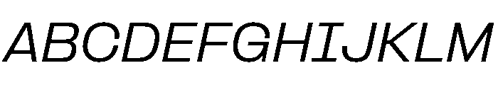 Formula Semi Extended Regular Italic Font UPPERCASE