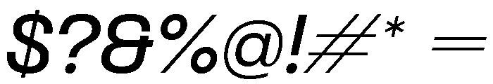 Formula Semi Extended Semibold Italic 2 Font OTHER CHARS