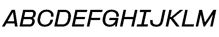 Formula Semi Extended Semibold Italic 2 Font UPPERCASE