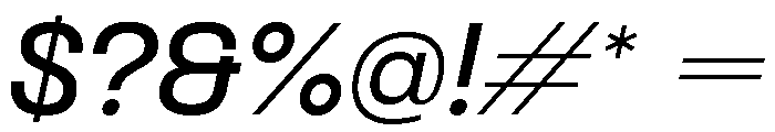 Formula Semi Extended Semibold Italic Font OTHER CHARS