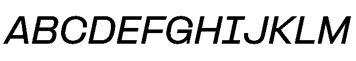 Formula Semi Extended Semibold Italic Font UPPERCASE